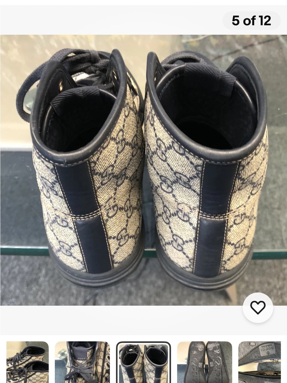 GUCCI SHOES SNEAKERS GG PLUS GUCCI IN EXCELLENT CONDITION - Picture 5 of 12